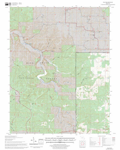 US Forest Service - Topo Flat, MO FSTopo Legacy digital map