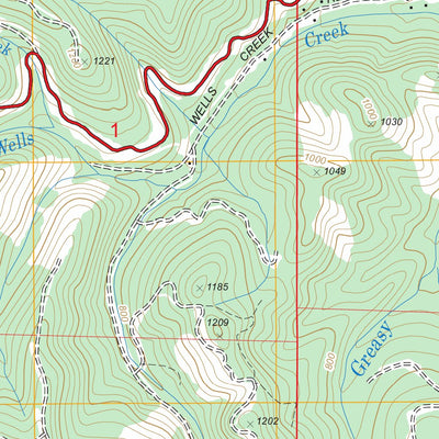 US Forest Service - Topo Flat Mountain, OR FSTopo Legacy digital map