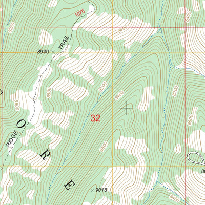 US Forest Service - Topo Flat Ridge, UT FSTopo Legacy digital map