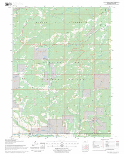 US Forest Service - Topo Fletcher Peak, WY - CO FSTopo Legacy digital map