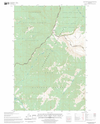 US Forest Service - Topo Flint Mountain, MT FSTopo Legacy digital map
