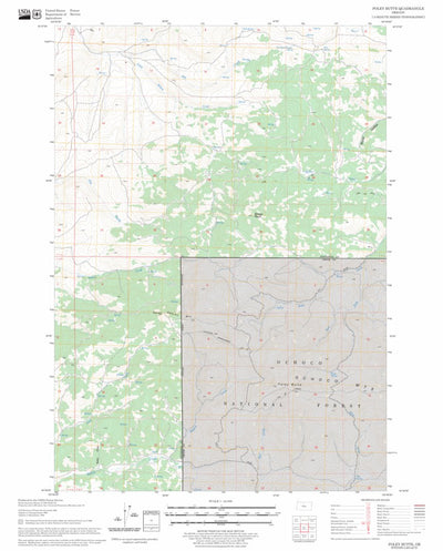 US Forest Service - Topo Foley Butte, OR FSTopo Legacy digital map
