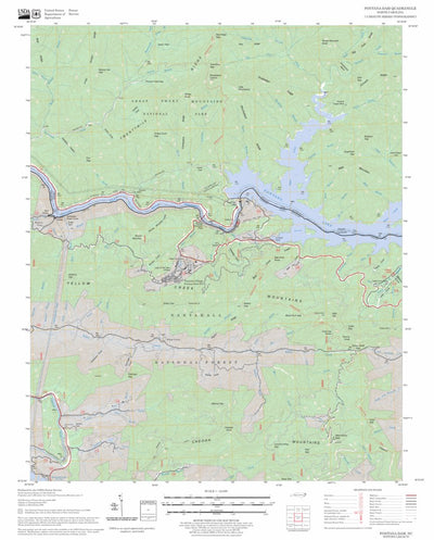 US Forest Service - Topo Fontana Dam, NC FSTopo Legacy digital map