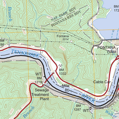 US Forest Service - Topo Fontana Dam, NC FSTopo Legacy digital map