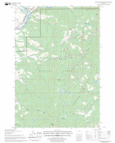 US Forest Service - Topo Foolhen Mountain, MT FSTopo Legacy digital map
