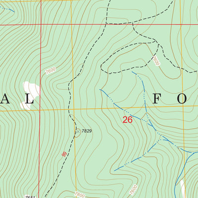 US Forest Service - Topo Foolhen Mountain, MT FSTopo Legacy digital map
