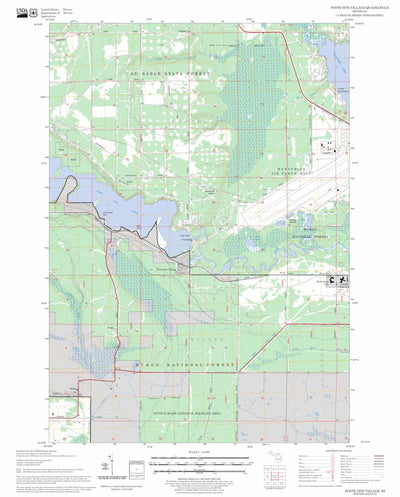 US Forest Service - Topo Foote Site Village, MI FSTopo Legacy digital map