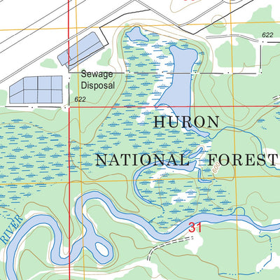 US Forest Service - Topo Foote Site Village, MI FSTopo Legacy digital map
