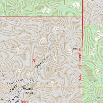 US Forest Service - Topo Forest Falls, CA FSTopo Legacy digital map