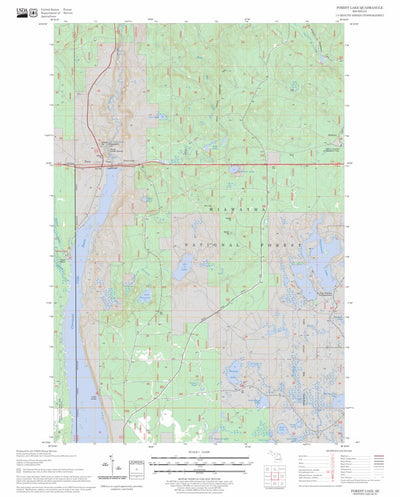 US Forest Service - Topo Forest Lake, MI FSTopo Legacy digital map