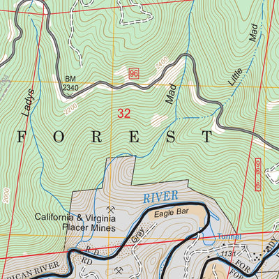 US Forest Service - Topo Foresthill, CA digital map