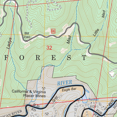 US Forest Service - Topo Foresthill, CA FSTopo Legacy digital map