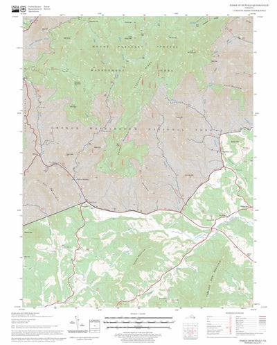 US Forest Service - Topo Forks of Buffalo, VA FSTopo Legacy digital map