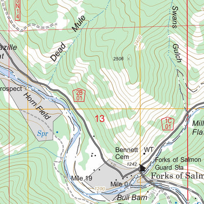 US Forest Service - Topo Forks of Salmon, CA FSTopo Legacy digital map