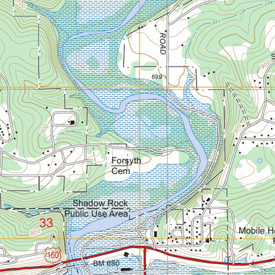 US Forest Service - Topo Forsyth, MO FSTopo Legacy digital map