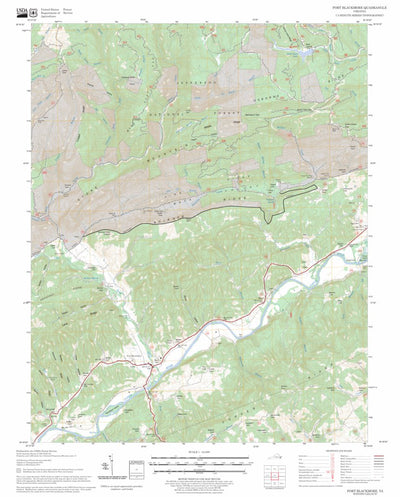 US Forest Service - Topo Fort Blackmore, VA FSTopo Legacy digital map