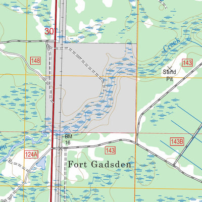US Forest Service - Topo Fort Gadsden, FL FSTopo Legacy digital map
