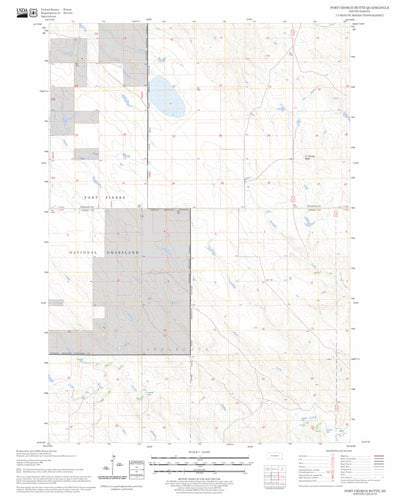 US Forest Service - Topo Fort George Butte, SD FSTopo Legacy digital map