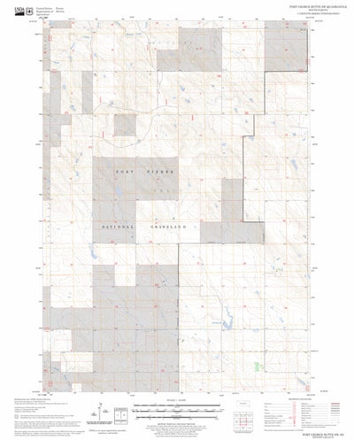 US Forest Service - Topo Fort George Butte SW, SD FSTopo Legacy digital map