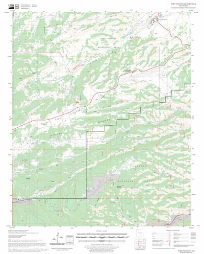 US Forest Service - Topo Fort Stanton, NM FSTopo Legacy digital map