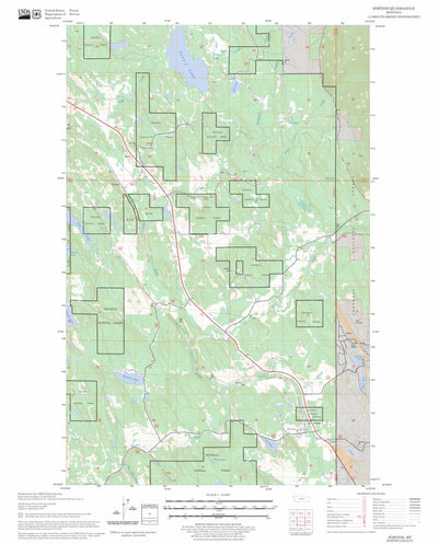 US Forest Service - Topo Fortine, MT FSTopo Legacy digital map