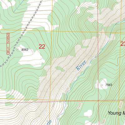 US Forest Service - Topo Fossil Hill, WY FSTopo Legacy digital map