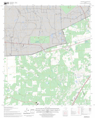 US Forest Service - Topo Fostoria, TX FSTopo Legacy digital map