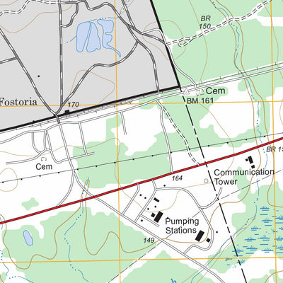 US Forest Service - Topo Fostoria, TX FSTopo Legacy digital map