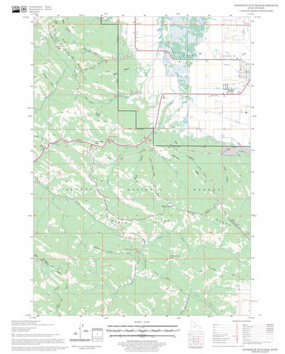 US Forest Service - Topo Fourth of July Peak, ID - WY FSTopo Legacy digital map