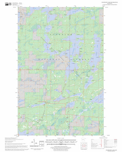 US Forest Service - Topo Fourtown Lake, MN FSTopo Legacy digital map
