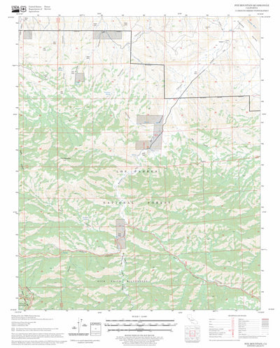 US Forest Service - Topo Fox Mountain, CA FSTopo Legacy digital map