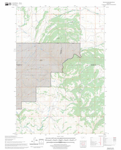 US Forest Service - Topo Francis, MT FSTopo Legacy digital map