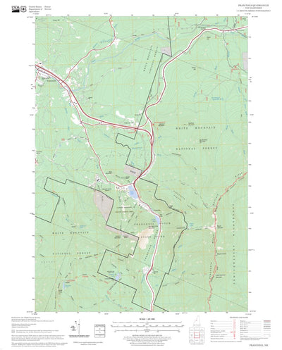 US Forest Service - Topo Franconia, NH digital map