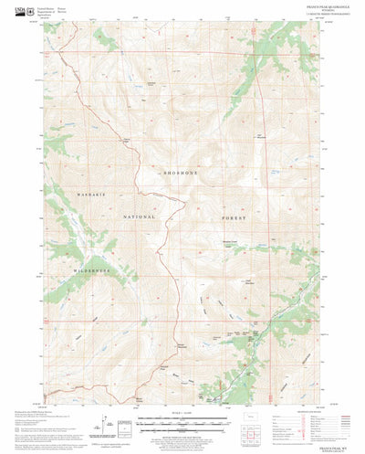 US Forest Service - Topo Francs Peak, WY FSTopo Legacy digital map