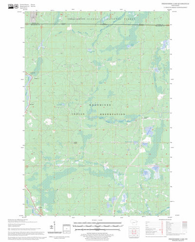 US Forest Service - Topo Fredenberg Lake, WI FSTopo Legacy digital map
