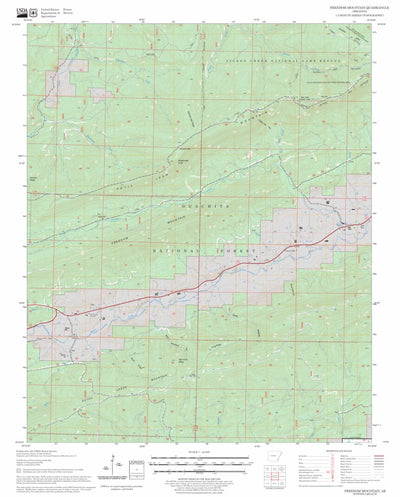 US Forest Service - Topo Freedom Mountain, AR FSTopo Legacy digital map