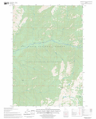 US Forest Service - Topo Freeman Peak, ID FSTopo Legacy digital map