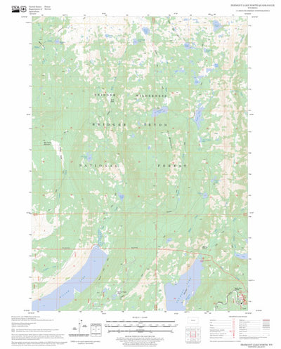 US Forest Service - Topo Fremont Lake North, WY FSTopo Legacy digital map