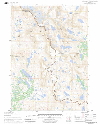 US Forest Service - Topo Fremont Peak South, WY FSTopo Legacy digital map