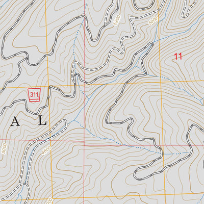 US Forest Service - Topo French Basin, MT FSTopo Legacy digital map