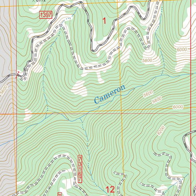 US Forest Service - Topo French Basin, MT FSTopo Legacy digital map