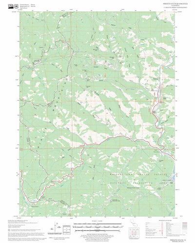 US Forest Service - Topo French Gulch, CA FSTopo Legacy digital map