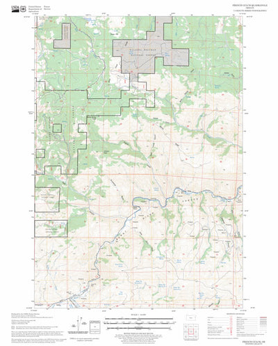 US Forest Service - Topo French Gulch, OR FSTopo Legacy digital map