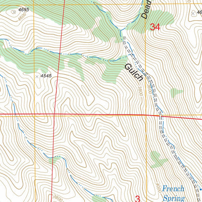 US Forest Service - Topo French Gulch, OR FSTopo Legacy digital map