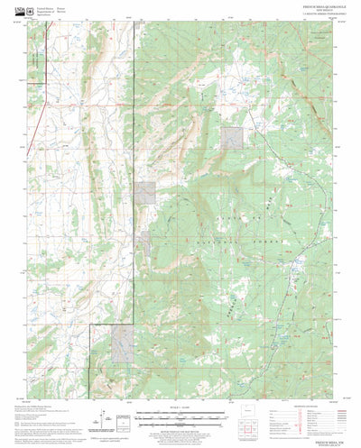 US Forest Service - Topo French Mesa, NM FSTopo Legacy digital map