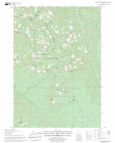 US Forest Service - Topo French Mountain, OR FSTopo Legacy digital map