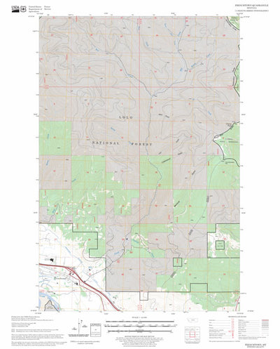 US Forest Service - Topo Frenchtown, MT FSTopo Legacy digital map