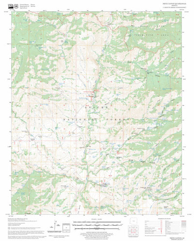 US Forest Service - Topo Fritz Canyon, AZ FSTopo Legacy digital map