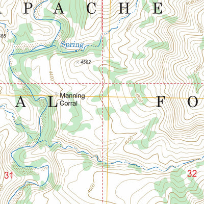 US Forest Service - Topo Fritz Canyon, AZ FSTopo Legacy digital map