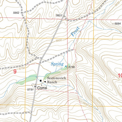 US Forest Service - Topo Frost Creek, NV FSTopo Legacy digital map